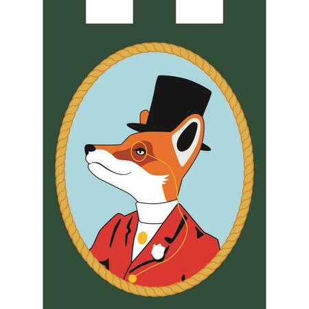 NUNC PATIO SUPPLIES 13 x 18 in. Everyday Snooty Fox Polyester Garden Flag NU2943996